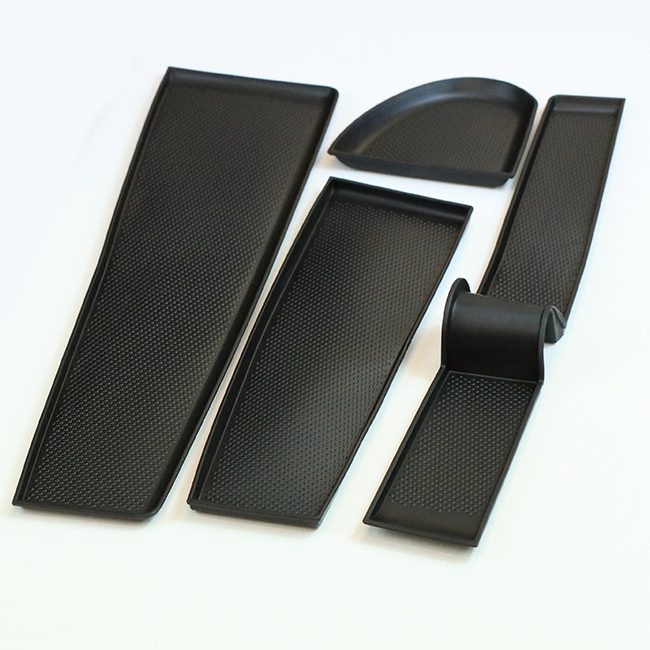Airson Ford Transit Custom MK2 Rubber Door Liner Pocket a ’toirt a-steach na goireasan as ùire