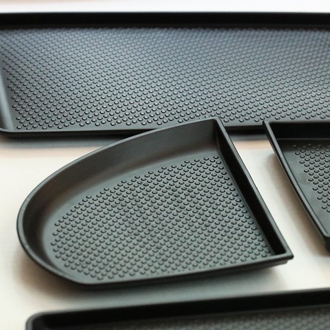 Airson Ford Transit Custom MK2 Rubber Door Liner Pocket a ’toirt a-steach na goireasan as ùire