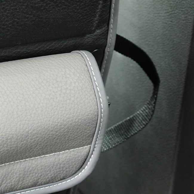 Airson Ford Transit Custom Single / Caiptean Seat Leatherette Back Seat Eagraiche