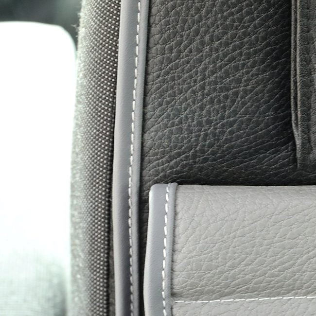 Airson Ford Transit Custom Single / Caiptean Seat Leatherette Back Seat Eagraiche