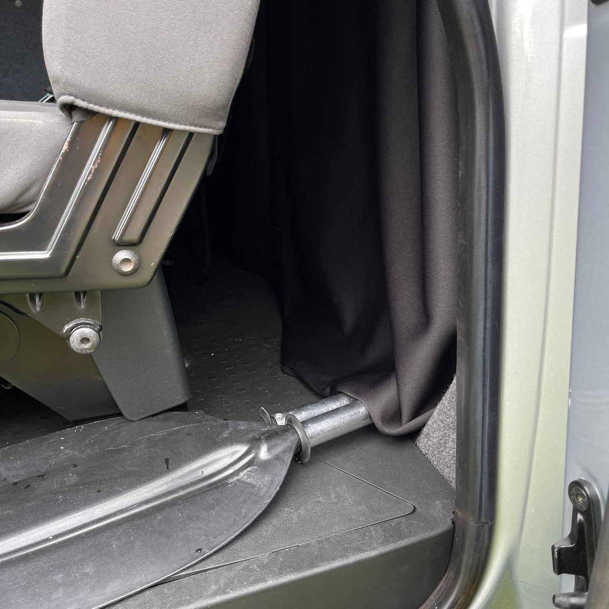 VW T6,T6.1 Transporter Cab Divider Curtain Kit with Rail | Premium Quality Divider for T6,T6.1 Van, Easy Install & Durable - Van-X