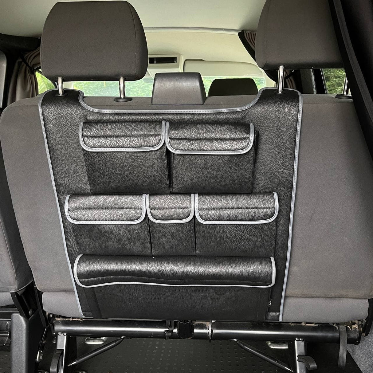 For Ford Transit Custom Double Seat Leatherette Back Seat Organiser