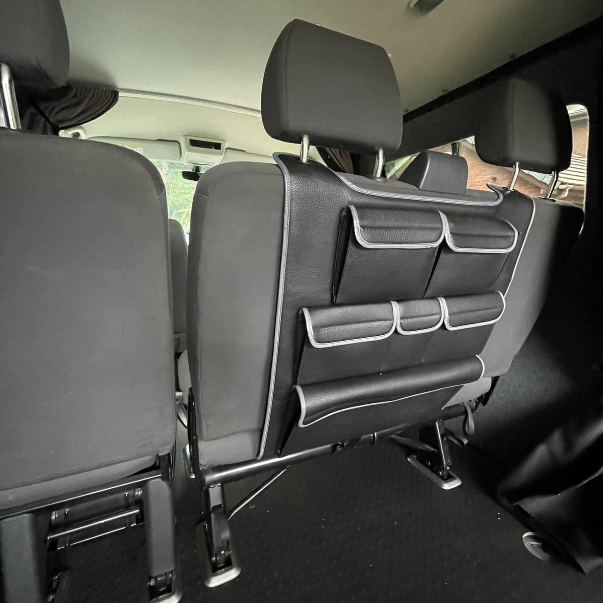 VW T5 & T5.1 Transporter Double Seat Back Organiser – Premium Leatherette Storage Solution