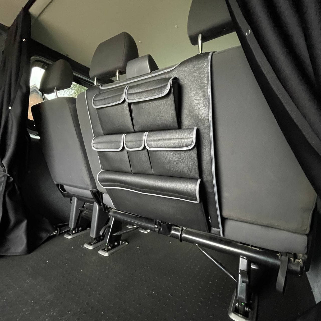 VW T5 & T5.1 Transporter Double Seat Back Organiser – Premium Leatherette Storage Solution