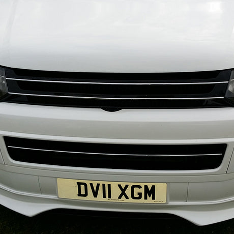 Front Badgeless Grille for VW Volkswagen T5.1 (PIANO BLACK)-19686
