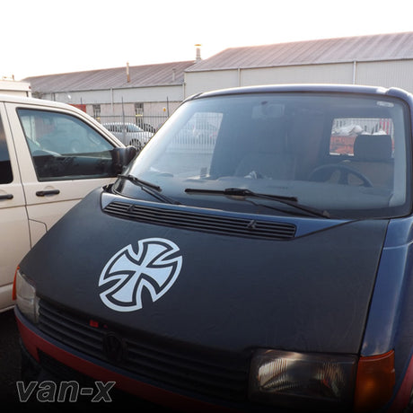 Bonnet Bra / Cover Silver French Cross for VW Transporter T4 S.NOSE-0