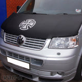 For VW T5 Bonnet Bra Cover – Silver French Cross Design | Van-X