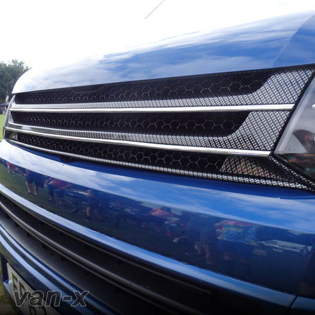 SILVER CARBON Badgeless Grille for Volkswagen T5.1 *CLEARANCE* [B Grade] -20069