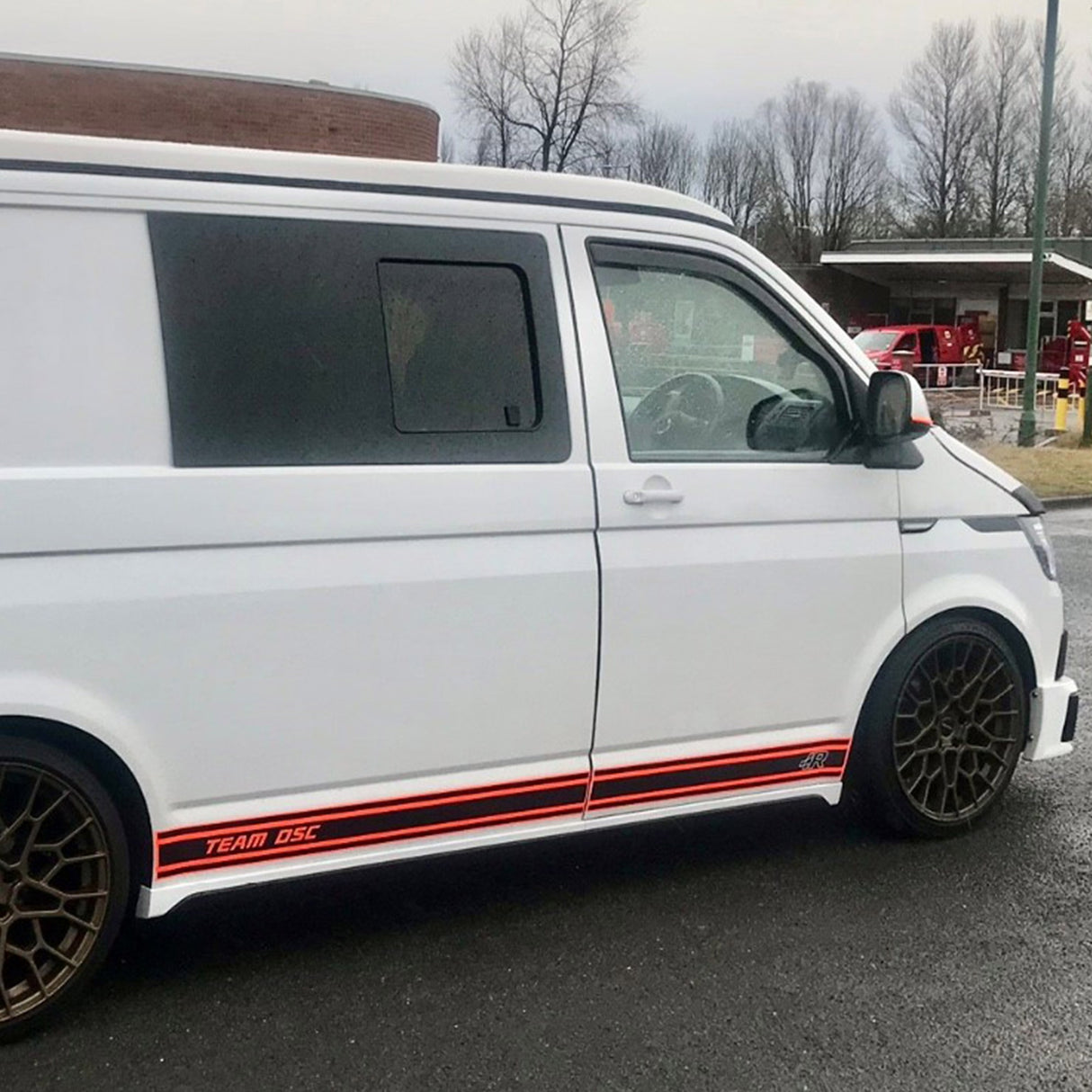 VW T6.1 Transporter SWB short wheel base ABS Side Skirts Painted In Candy White Ready to Fit, latest in style