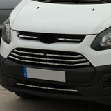 Airson Ford Transit Custom Front Grille Trims Styling Aghaidh Chrome Matte (7Pcs) 2012 - 2018 MK1 air a pheantadh agus deiseil airson uidheamachadh