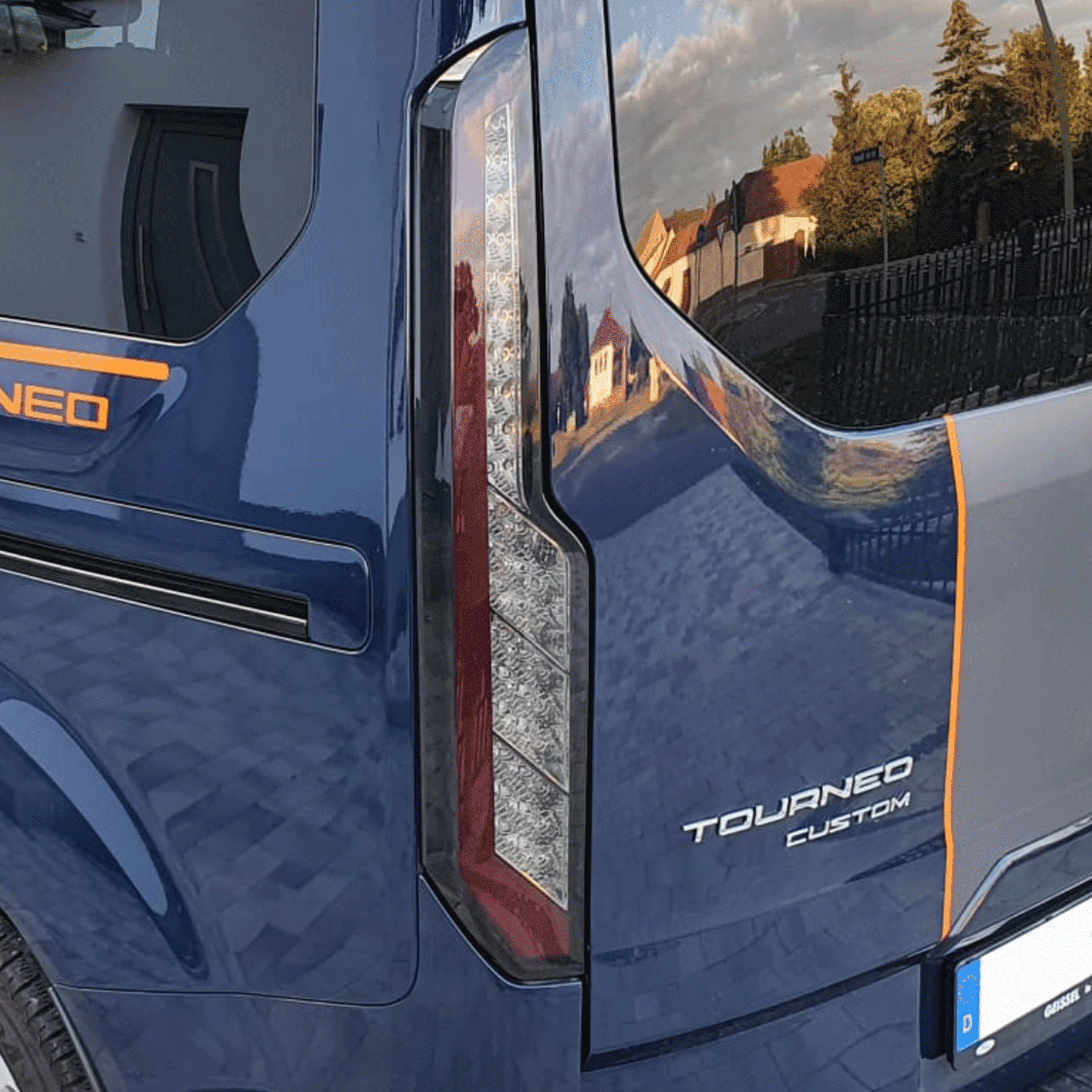 For Transit Custom Van MK1 Sequential Indicator LED Rear Lights Smoked ...