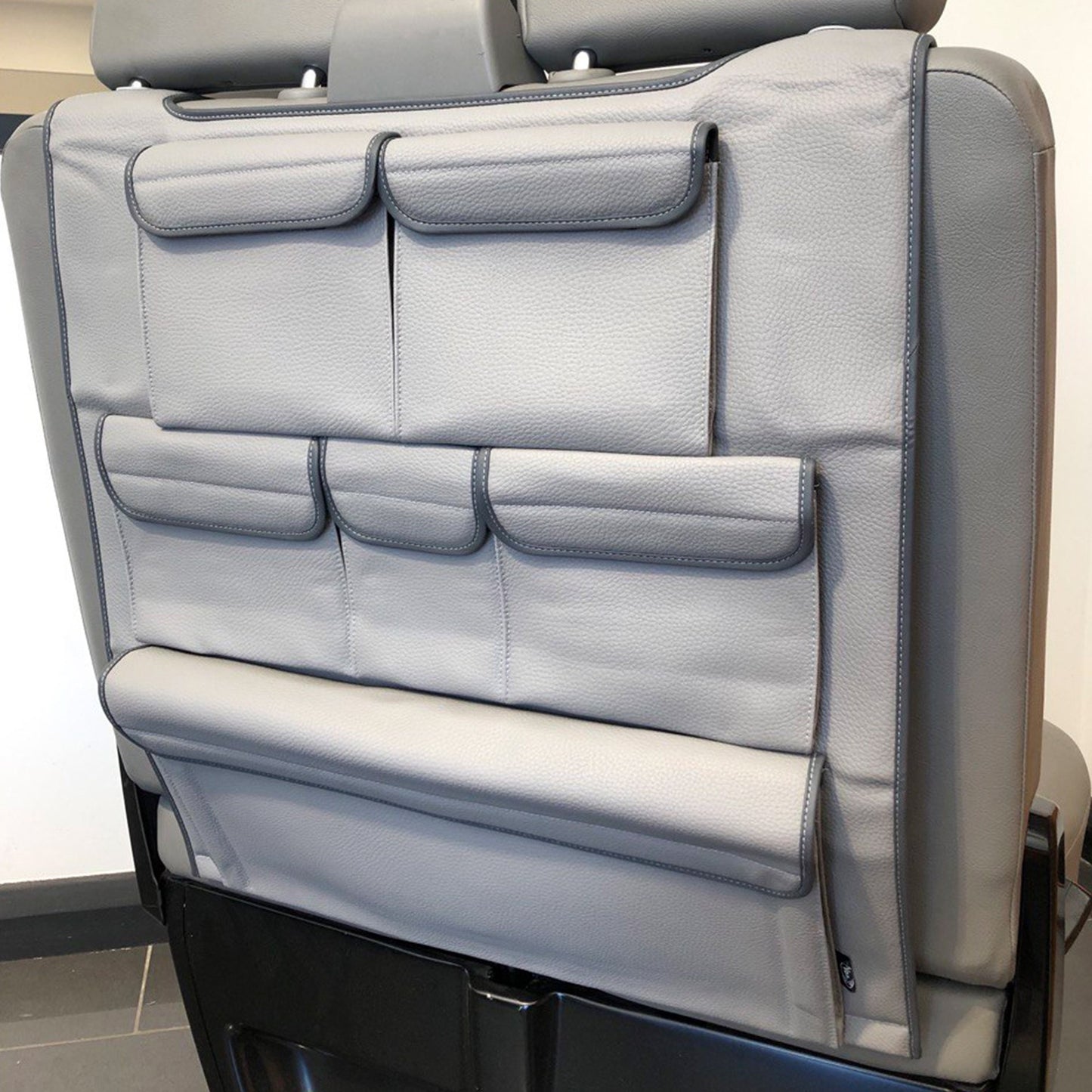 For Ford Transit Custom Double Seat Leatherette Back Seat Organiser