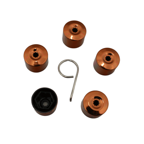 Bronze Protective Wheel Nut / Bolt Covers 17Mm (Set of 20)